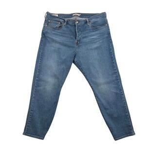 Levis Premium Wedgie Skinny Jeans Womens 18W Medium Wash High Rise Blue Denim
